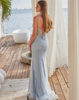 LONG GOWN CRAFTED FROM ETHEREAL TULLE ADORNED WITH INTRICATE BEADING THROUGHOUT_A1586