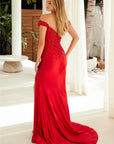 STUNNING LONG DRESS WITH SWEETHEART TOP AND SHEER BONED WAISTLINE_C1647